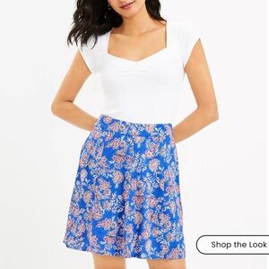 Floral Blue Skirt
